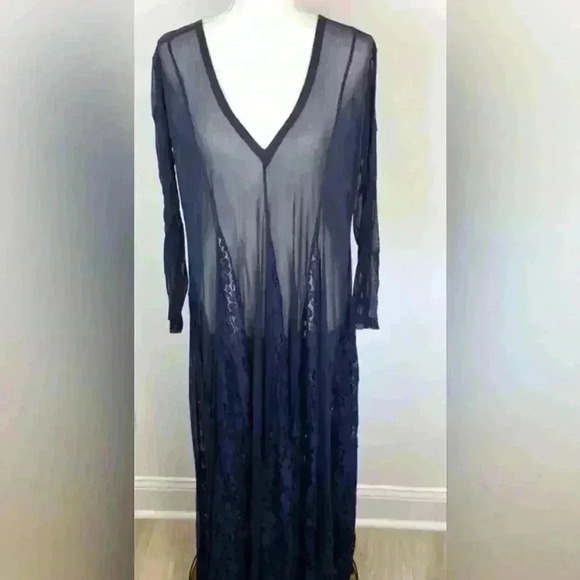 NWT! Free People X We Are HAH Mama C Whit Slip Dress Navy - Picture 5 of 11